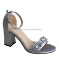 Diamond Sandals for Wedding in Block Heel