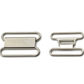 Interlocking Elastic Band Swimwear Bikini Two Pieces Joint Silver Metal Connectors Closure Clasp Custom Belt Buckle for Strap