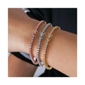 3mm 4mm 5mm Brilliant Cut Round White Cubic Zirconia Diamond Tennis Chain Bracelets
