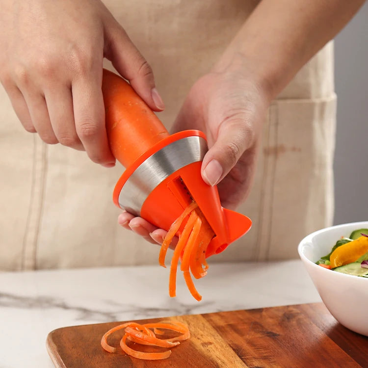 Kitchenware Factory Direct Sale Hot Selling Tools Spiral SS Vegetable Slicer Cutter for Fruit