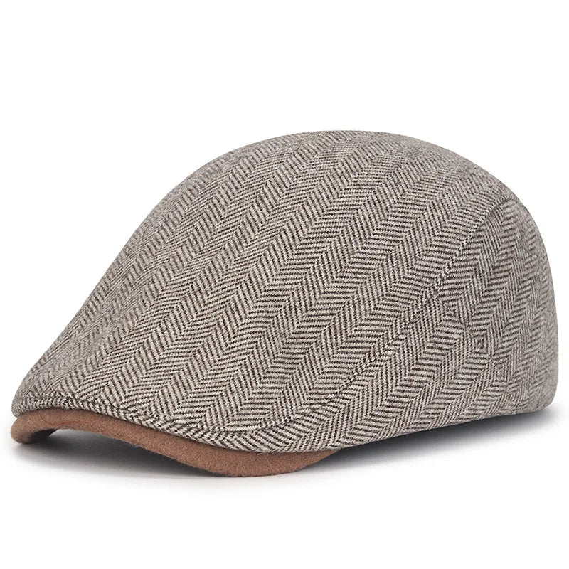 Autumn Winter British Retro Male Art Female Flat Cap New Casual Warm Duck Ivy Hats Wholesale for Sports Scene