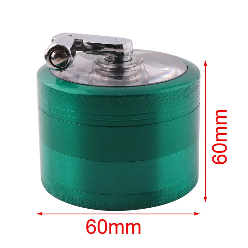 Wholesale 63mm Herb Grinder Hand Crusher 4 Pieces Zinc Alloy Smoking Crusher Custom Logo Hand Grinder