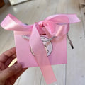 Wholesale Custom Logo Printing Light Deep Pink Paper Gift Bag With Uv Glossy Gold for Clothing Shoes Accessories With Ribbon