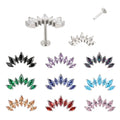 GZN Hot G23 ASTM F136 Titanium Jewelry Internally Threaded Top Labrets Earrings Piercing Body Fashion Jewelry