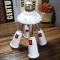 E27 Splitter 2/3/4/5 in 1 LED Light Bulb Converter Socket Adapter Adjustable Standard Lamp Holder Base for Home Commercial Light