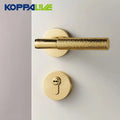 Koppalive Modern Privacy Lever Door Handles with Lock Australia Luxury Hammered Dummy Satin Brass Door Handle