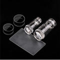Double Head Clear Nail Art Stamper 2 Size Silicone Jelly Stamp with Scraper for Precise French Manicure Image Transfer Wholesale