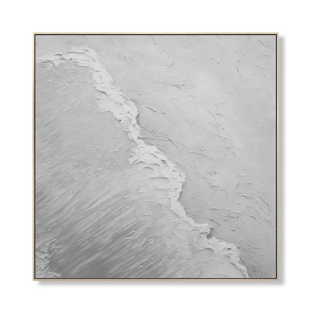100% Hand Painted White Modern Seawave Artwork NO Framed 3D Texture Abstract Seascape Oil Paintings on Canvas