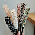Wedding Bridal Rhinestone Pearl Flower Clear Crystal Handmade Hair Pins Clips for Bridesmaid Hairwear Jewelry Hair Accessory