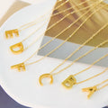 Wholesale Custom Fashion 18k Gold Plated Stainless Steel Chain Men/Women a to Z Initial Letter Stainless Steel Necklace