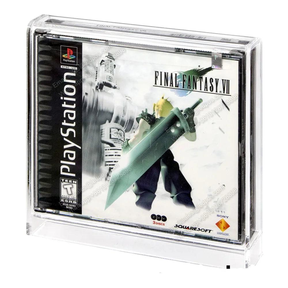 Perspex Clear Playstation 2 Disc CD Game B PS One Video Game Box B Multi Disc Acrylic Display Case Games Storage Box Protector