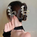 Light Luxury Style Full Diamond Crystal Ginkgo Leaves Hair Claw Hairpins Big Hair Clip Accessories Hairpins Women Hair Clips