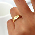 Wholesale Custom Stainless Steel 18K Gold Plated Ring Personalized Oval Star Diamond Ring for Women