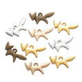 Small fox Charms Tibetan Silver Bronze Pendants Antique Charm Jewelry Making DIY Handmade Craft 20*10mm D972