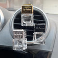 Empty Square Car Air Freshener Vent Clip Auto Perfume Diffuser Bottle Aromatherapy Fragrance Car Glass Essential Oil Bottle