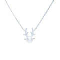 Reeti 925 Sterling Silver Elk Pearl Necklace for Women Adjustable Clavicle Chain Necklace Jewelry Gifts