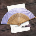 Custom Chinese Style Portable Folding Bamboo Fan Painted Technique Love-Style Dancing Cheongsam