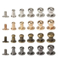 20 Sets Metal Alloy Knob Screw Rivets Studs DIY Crafts Leather Belt Watch Band Round Monk Head Rivets Spikes Decor Nail Buckles