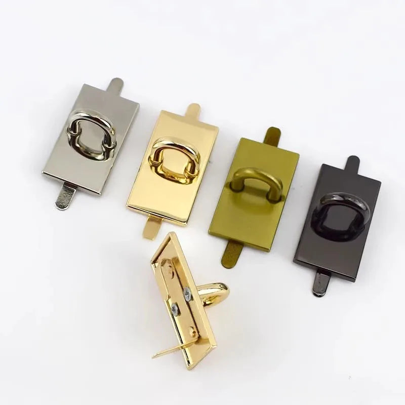 Meetee BD446 20*37mm Metal Bag Lock Base Handbag Decorative Accessories O-ring Bag Arch Bridge Buckle