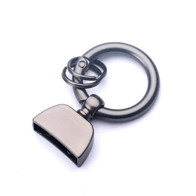 Zinc Alloy Electroplated Car Keychain Pendant Accessories Leather Keychain Hardware Wholesale Diy D Horseshoe Buckle