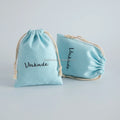 New Eco-friendly Light Blue Cotton Canvas Drawstring Bag 10x15 cm Jewelry Pouch Cotton Rope Women Girls Fashionable Container