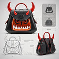 Transparent Pin Display Ita Bag Custom Design Bat Vampire Demon Gothic Style Low MOQ Manufacturer for Anime Cosplay Itabag