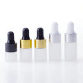 1ml 2ml 3ml 5ml  Sample Mini Matte/frosted clear White Glass Dropper Bottle/vial Sample for Essential Oil Perfume
