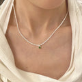 GT 2022 Joyeria Fina Sparkling Clavicle Chain Choker Necklace Green Diamond Gypsophila Pendant Fine Jewelry Necklaces
