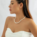 Fashion Niche Retro All-match Design Sense Pearl Necklace Simple Beaded Collarbone Chain Female Necklace