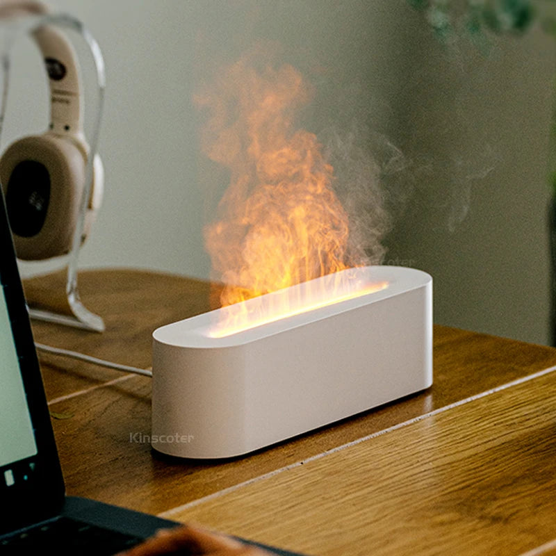 Colorful Flame Aroma Diffuser USB Fire Humidifier Diffuser Flame 150ml Household Essential Oil Diffuser