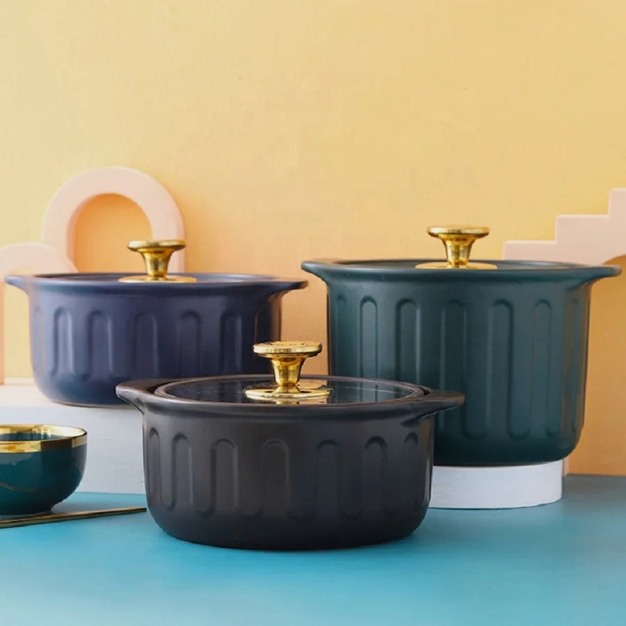 Hot Sellers Use Gas and High Temperature Ceramic Pots Kitchen Gas Stoves Soup Pots Open Flames Ceramic Casseroles