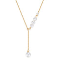 Fashion Pearl Clavicle Chain Choker Necklace Shell Pearl Pendant Necklace Tassel Necklace for Women Girlfriend