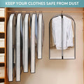 Three-dimensional Customized Folding Garment Bags PVC Clear Hanging Garment Cover Non-woven Suit Bag for Travel
