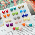 Wholesale 10*10mm Ceramic Clay Beaded Simple Big Hole Heart Loose Beads for DIY Necklace Bracelet Making Jewelry Accessories