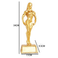 Custom Resin Antique Bronze Bikini Female Statues Bodybuilding Trophy