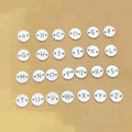 S925 Sterling Silver 6mm Round A-Z Initial Disc Pendant With Double Holes Hollowed Out 26 English Letter Charms Jewelry Findings