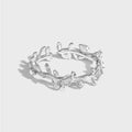 New Design 18K Gold Plated S925 Sterling Silver Simple Style Olive Geometry 925 Ring Women JF455