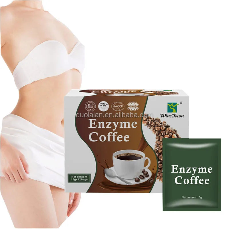 Enzyme Coffee Natural Herbs Healthy Diet Control Powder Instant Green Coffee Weight Loss Products