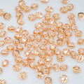HanYu Champagne Color Round Double Checker Cut Loose Gemstones Zirconia Cubic