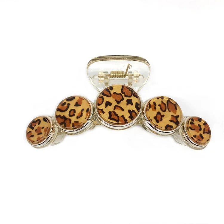 Hot Sale Fashion Korean Leopard Hair Claw Large Acrylic Acetic Acid Hair Claw Clips For Women Thick Hair