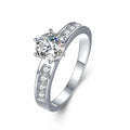 Custom Jewelry Wholesale Minimalist Promise Ring Jewelry White Zircon 925 Sterling Silver Ring