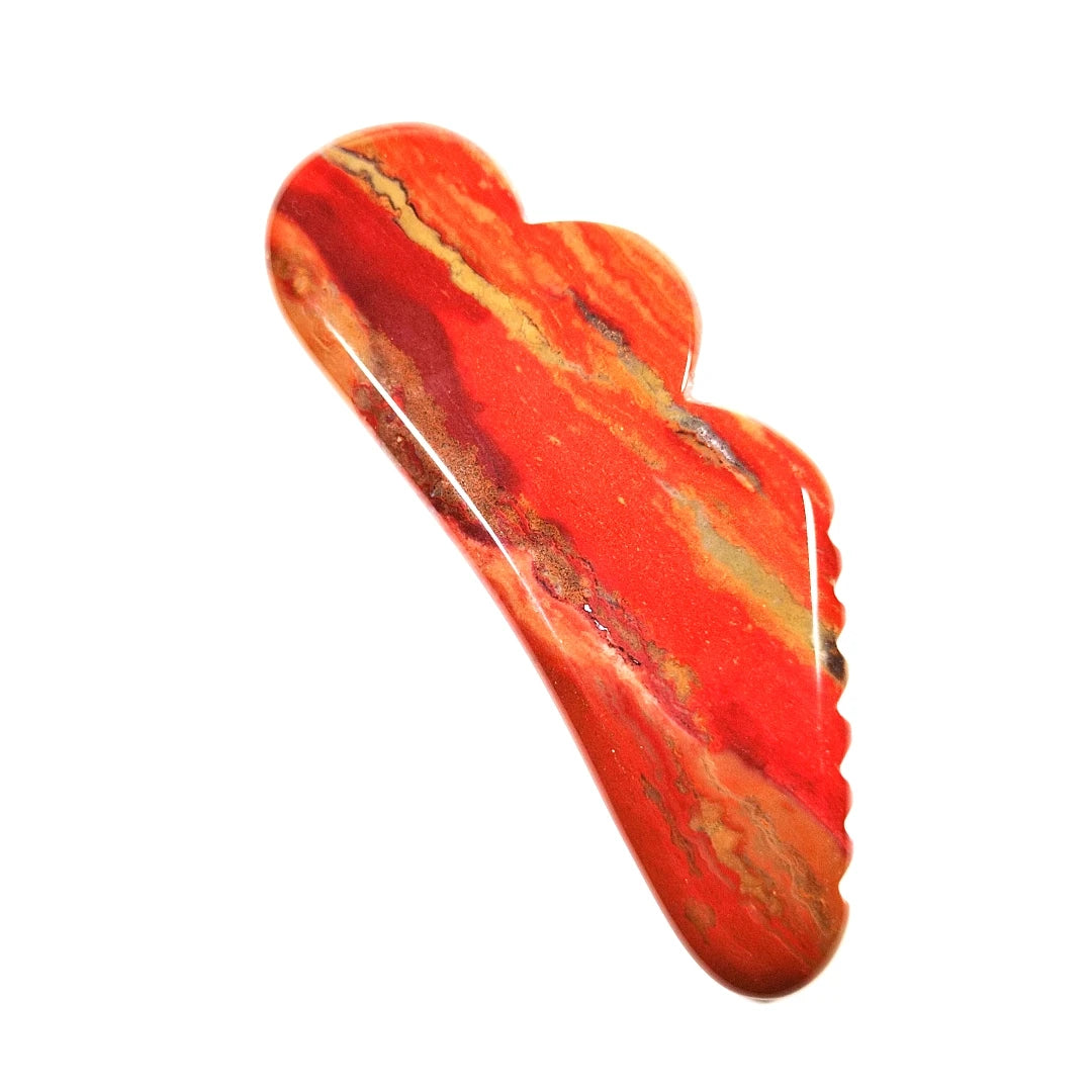 Huiying Favorable Price Jagged Mookaite jasper Gua Sha Custom Massage Guastone