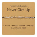 SC Merry Christmas Card Bracelet Gift Funny BFF Couple Bracelets Handmade Inspirational Letters Morse Code Bracelets for Women