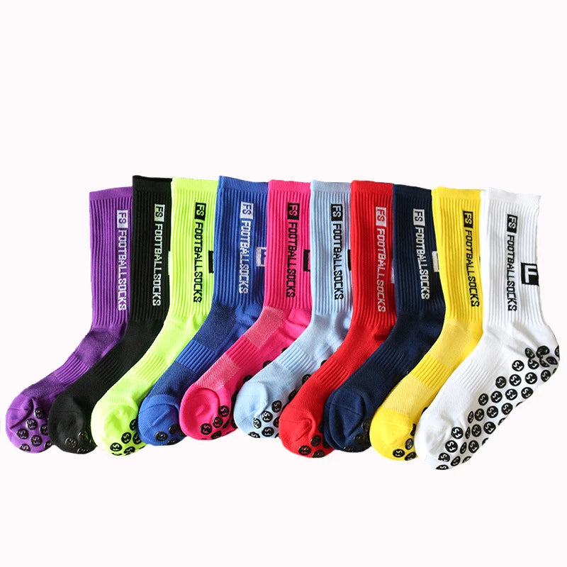 Whale Wholesales Custom Logo Sports Grip Socks Performance Football Soccer Compression Socks With Non Slip Grip Socks for Men