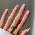 Custom Design Short Square Luxury Acrylic Press on Nails En Gel Vendors Wholesale Soft Gel French Tip Press on Finger Nails Tips