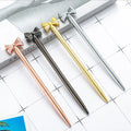 French Amorous Feelings Bowknot Whole Metal Barrel Ballpoint Pen