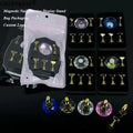 New 5Pcs Diamond Crystal Nail Practice Stand Acrylic Lotus Base Nail Tip Stand With Magnetic Nail Practice Display Stand