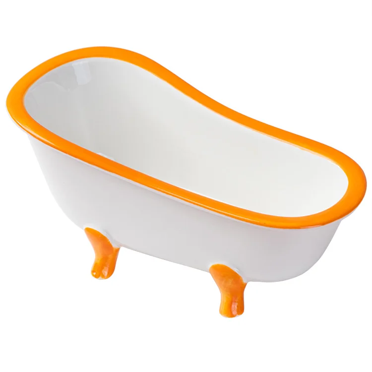 Mini Ceramic Eco-Friendly Nordic Style Bathtub Ice Cream Bowl for Dessert Snacks Candy DIY Cocktail Glass Pet Hamster-Loveyalty