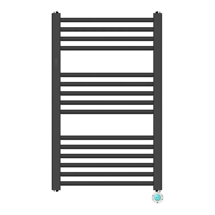 Doz Black Electric Heated Towel Rail Wall Mounted Bathroom Dryer Rack Warmer Clothes