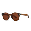 6026 Hip Pop Customized Logo Futuristic Punk Style Shades Small Vintage Round Frame Sunglasses Women Men